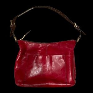 HOBO Red Leather Shoulder Bag